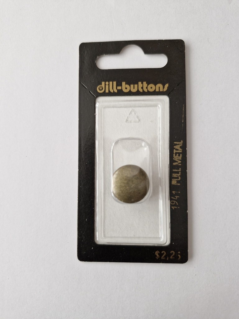 9/16" full  metal button antique brass