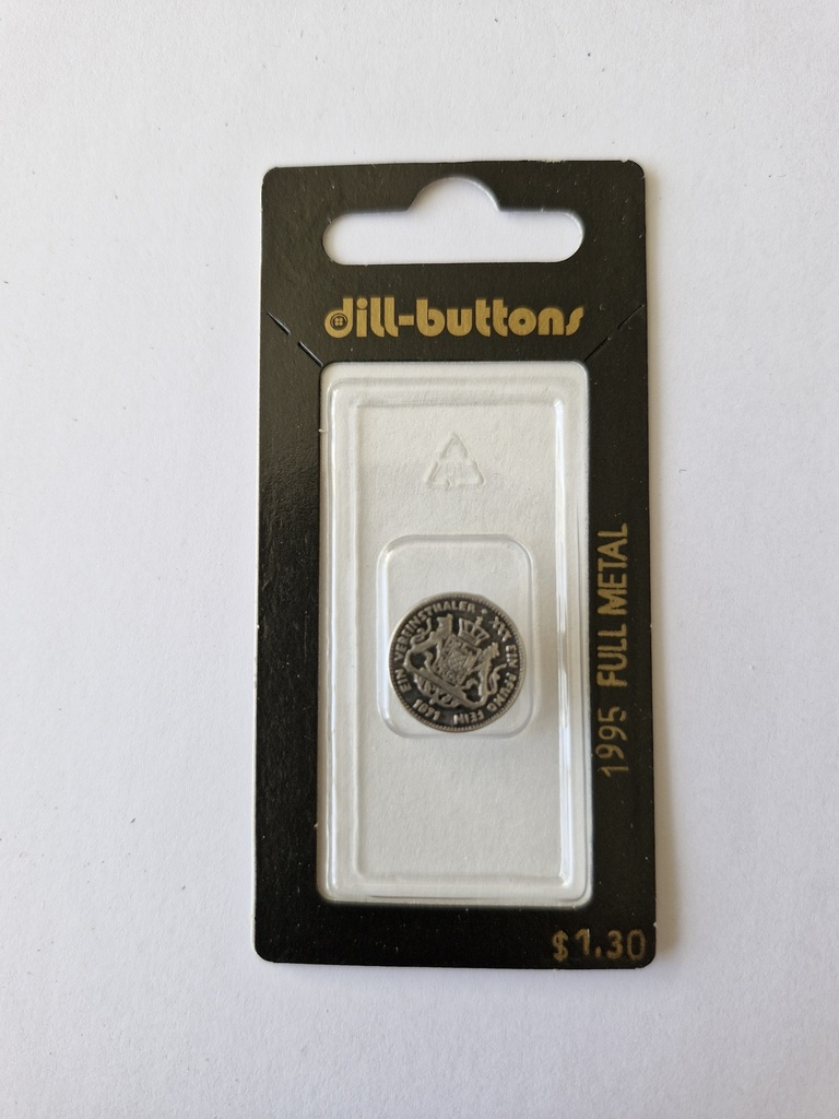 5/8" Full metal button antique silver