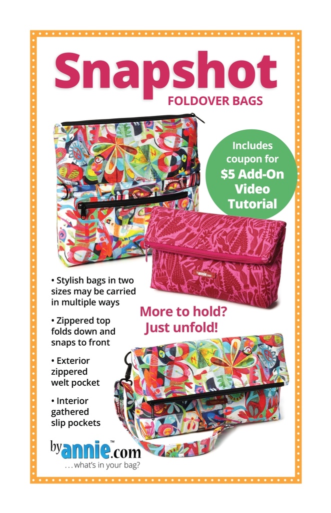 Snapshot Foldover Bag