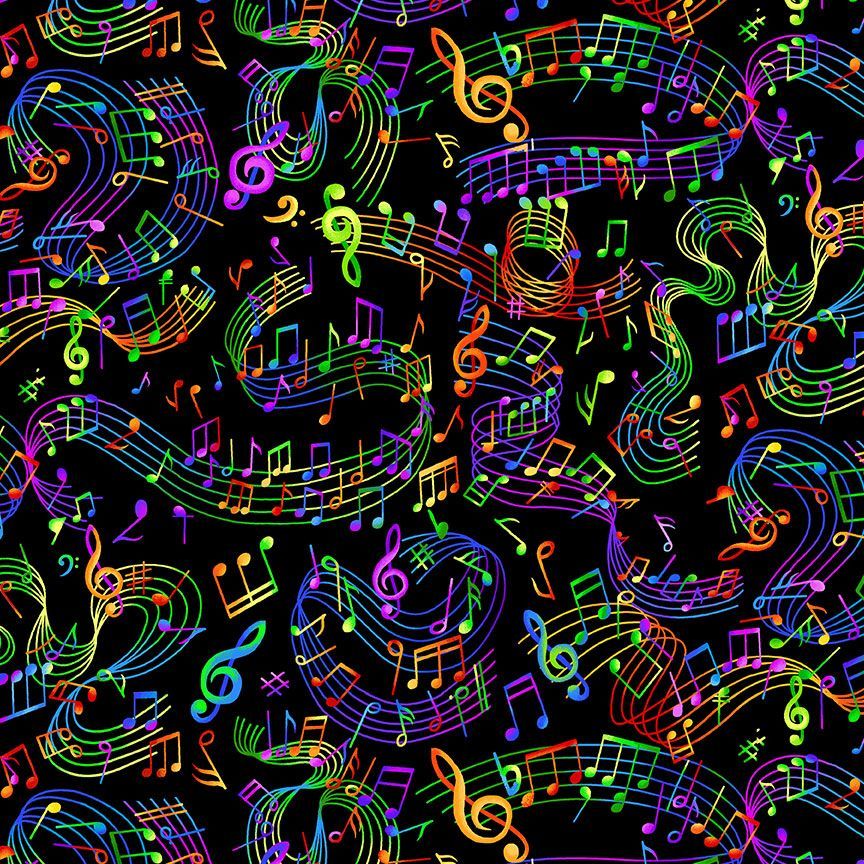 Painted Guitar CD3675 Multi Notes