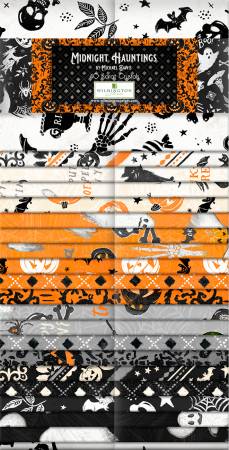 2-1/2in Strips Midnight Hauntings, 40pcs, 4 bundles/pack