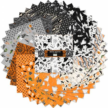 10in Squares Midnight Hauntings, 42pc, 4 bundles/pack