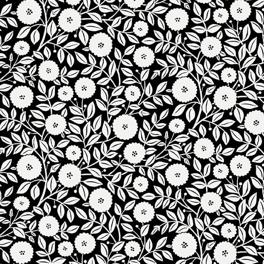 Black, White & Blooms Pamela 16674 90
