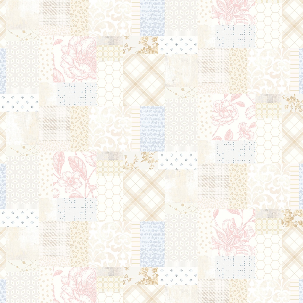 Pieces of America 8591S 14 Cream Patchwork