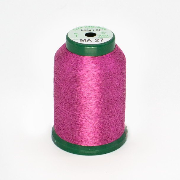 KingStar Metallic Embroidery Thread - Fuchsia (MA27)