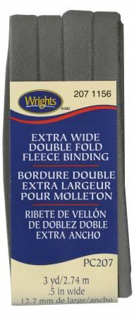 Extra Wide Double Fold Bias Tape 3yd Heather Grey