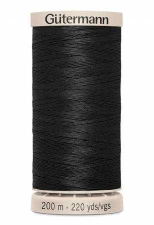 Hand Quilting Cotton Thread 200m/219yds Black