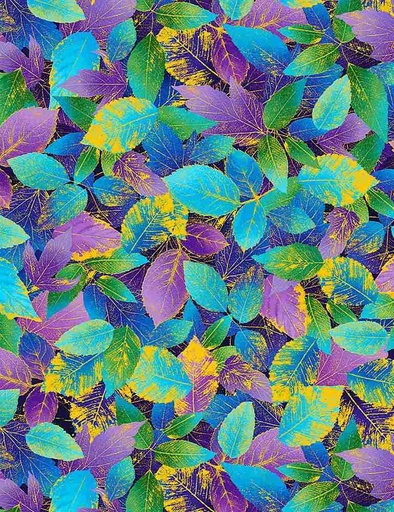 [546756] Utopia Metallic Blue Leaves CM1022