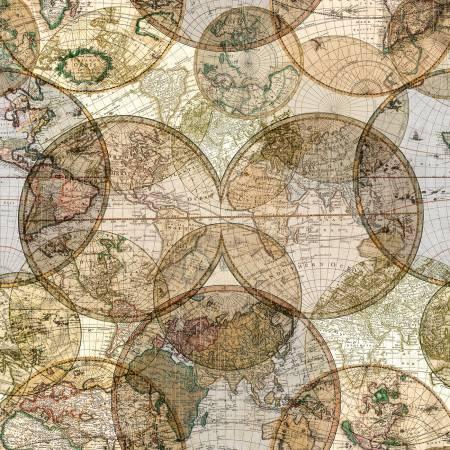 [51386D-X] World Globes Multi Digitally 108in Wide Back