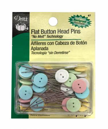 [67] Button Flat Head Pin Size 24 - 1 1/2in 50ct