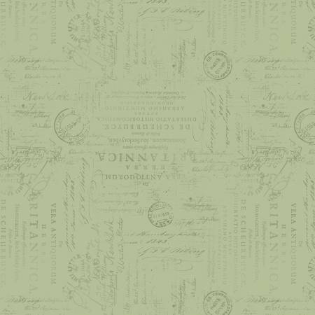 [3027-16532-777] Garden Grace - Sage Script Texture