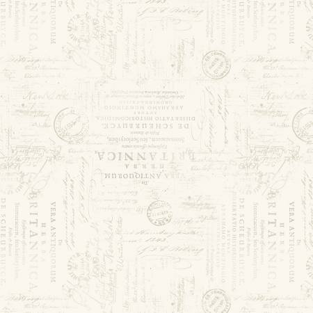 [3027-16532-122] Garden Grace - Cream Script Texture