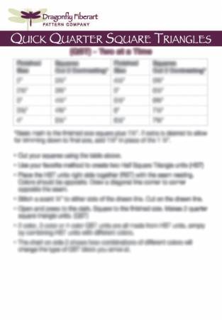 [DFT54] Quarter Square Triangles Learning Card