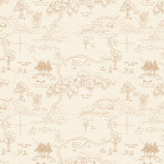 [C17001R-Cream] Winnie the Pooh Map C17001R Cream