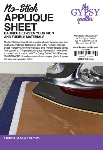 [TGQ117] NO-STICK APPLIQUE SHEET 14-1/3 X 18-7/8