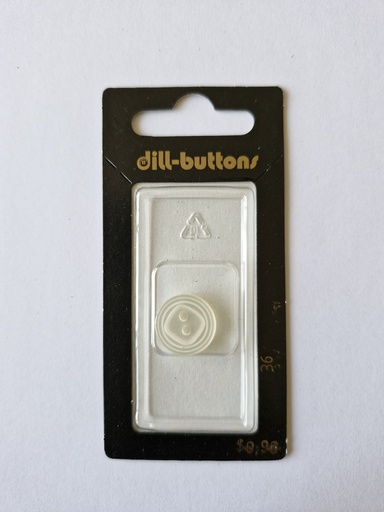 [000036] 5/8" Polyester button white