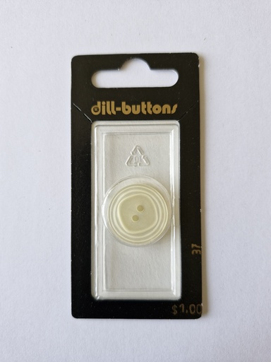 [000037] 3/4" Polyester button white