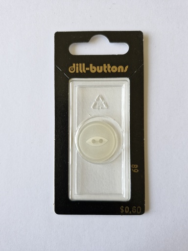 [000068] 3/4" Polyester button white