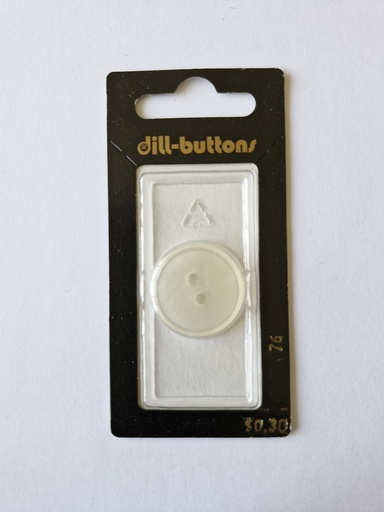 [000076] 7/8" Polyester button white