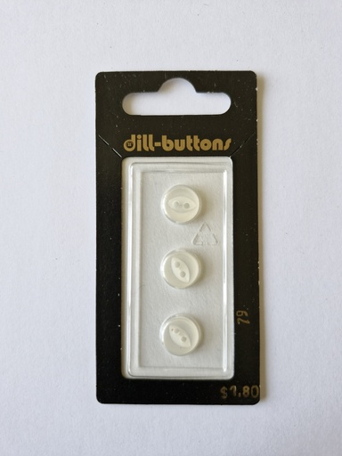 [000079] 3/8" Polyester button white