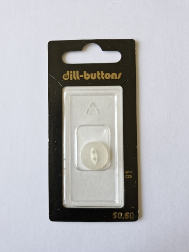 [000081] 9/16" Polyester button white
