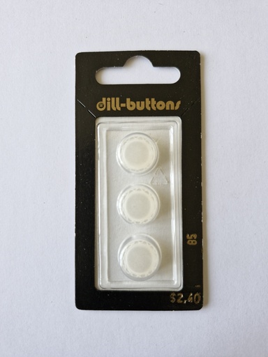 [000085] 1/2" Polyester button white