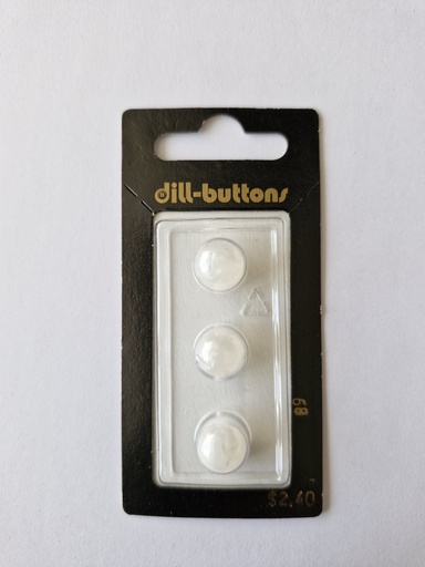 [000089] 3/8" polyester button white
