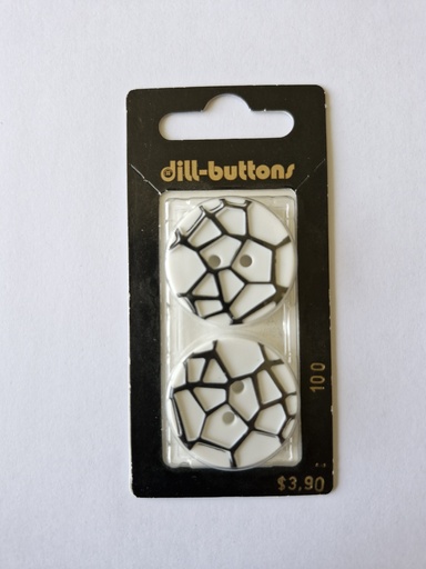 [000100] 1-1/8" polyamide button white