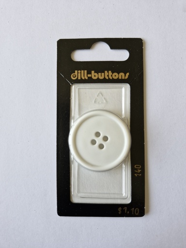 [000140] 1-3/16" Polyamid button white