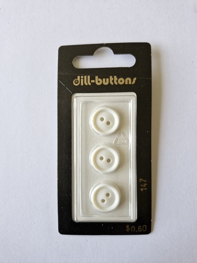 [000147] 1/2" Polyamid button white