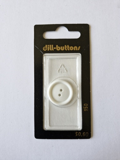 [000150] 3/4" Polyamid button white