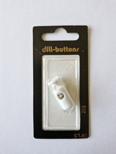 [000203] 7/8" cord stopper white