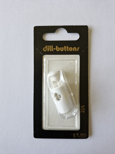 [000204] 1-1/8" cord stopper white