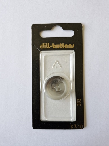 [000302] 3/4" Polyester button grey