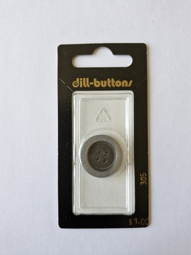 [000305] 3/4" Polyester button grey
