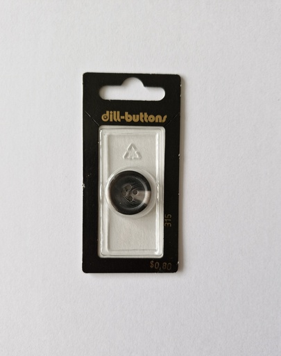 [000315] 3/4" Polyester button black