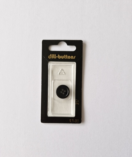 [000317] 5/8" Polyester button black