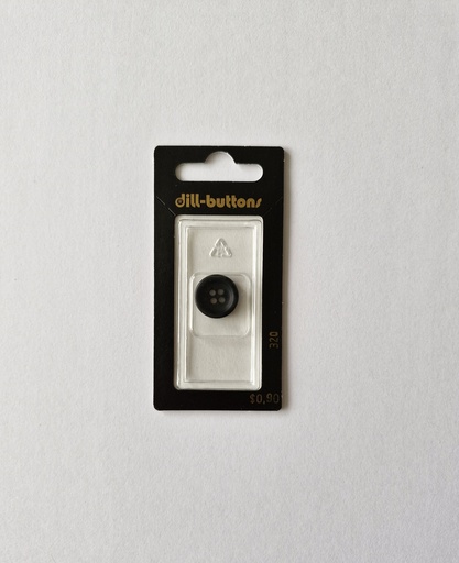 [000320] 5/8" Polyester button black
