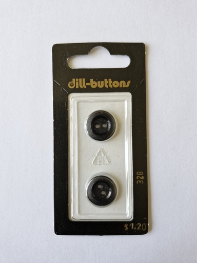 [000328] 5/8" Polyamid-button black