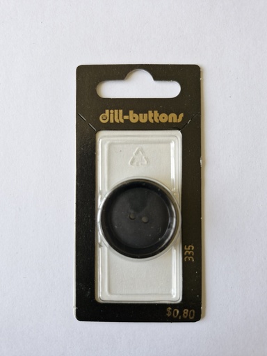 [000335] 1-1/8" Polyamid button black