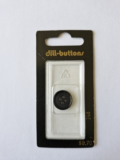 [000346] 5/8" Polyamid button black