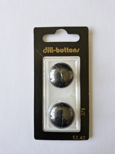 [000371] 3/4" polyamide leather imitation button black