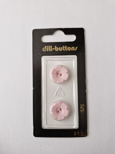 [000578] 9/16" polyamide fashion button pink