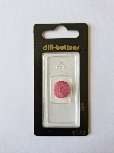 [000589] 9/16" Polyester button rose