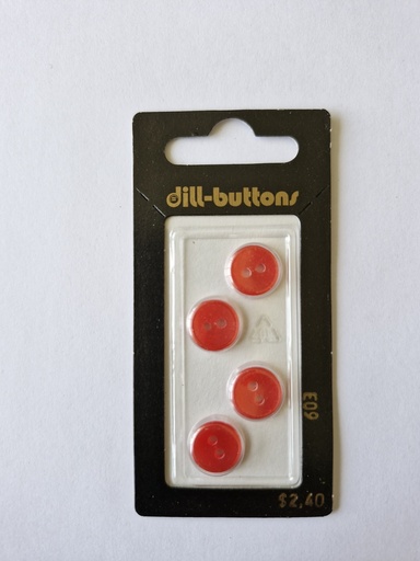 [000603] 7/16" Polyester button red