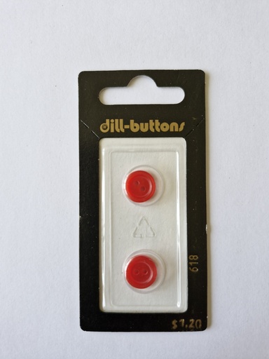 [000618] 7/16" Polyester button red