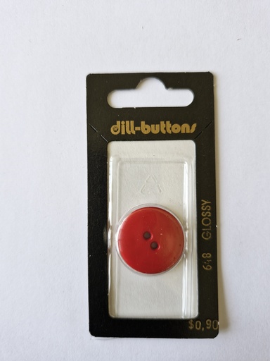[000648] 7/8" Polyamid button red