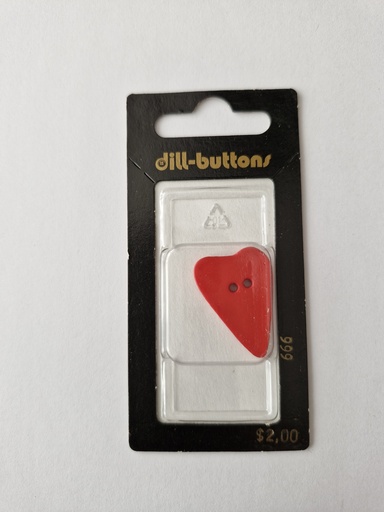 [000666] 1-1/16" novelty button red