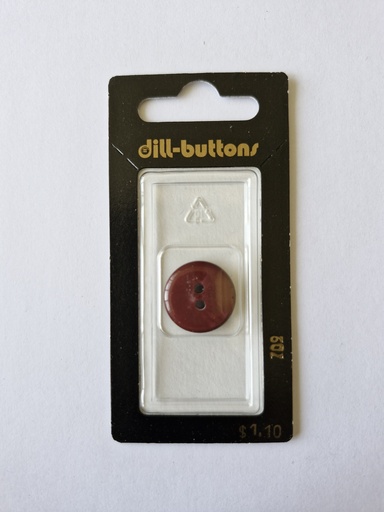 [000709] 1-1/16" Polyester button bordeaux