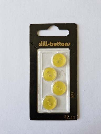 [000827] 1/2" Polyester button yellow